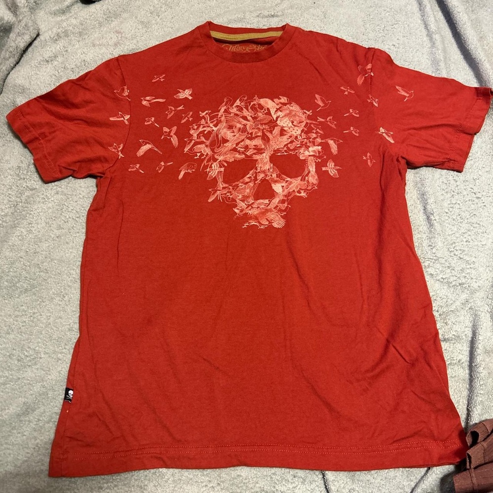 Men's Red Skull Graphic Tee